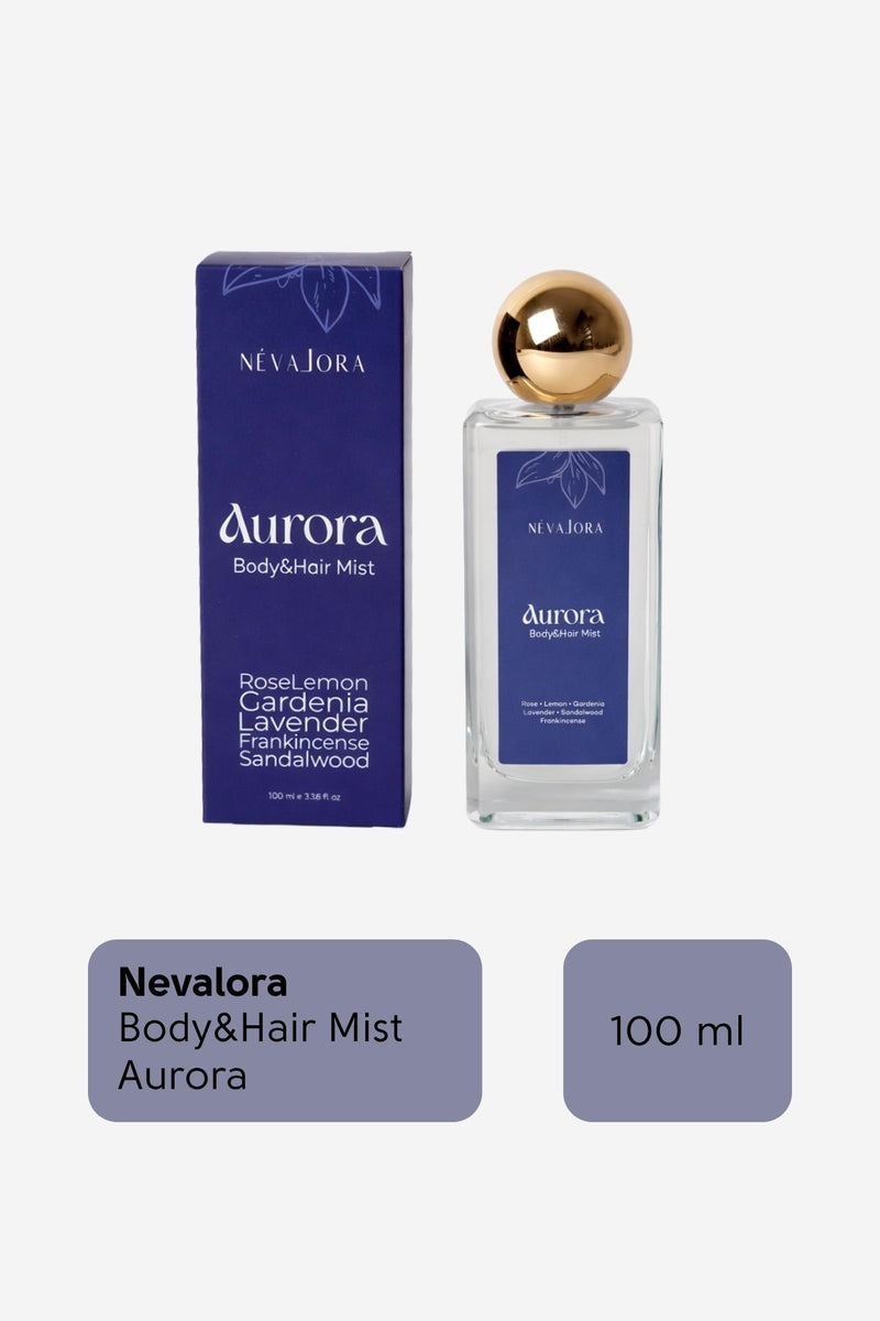 NEVALORA BODY MIST AURA (AURORA) / ENERJİ VE IŞIK TEMALI SAÇ VE VÜCUT SPREYİ-100ml