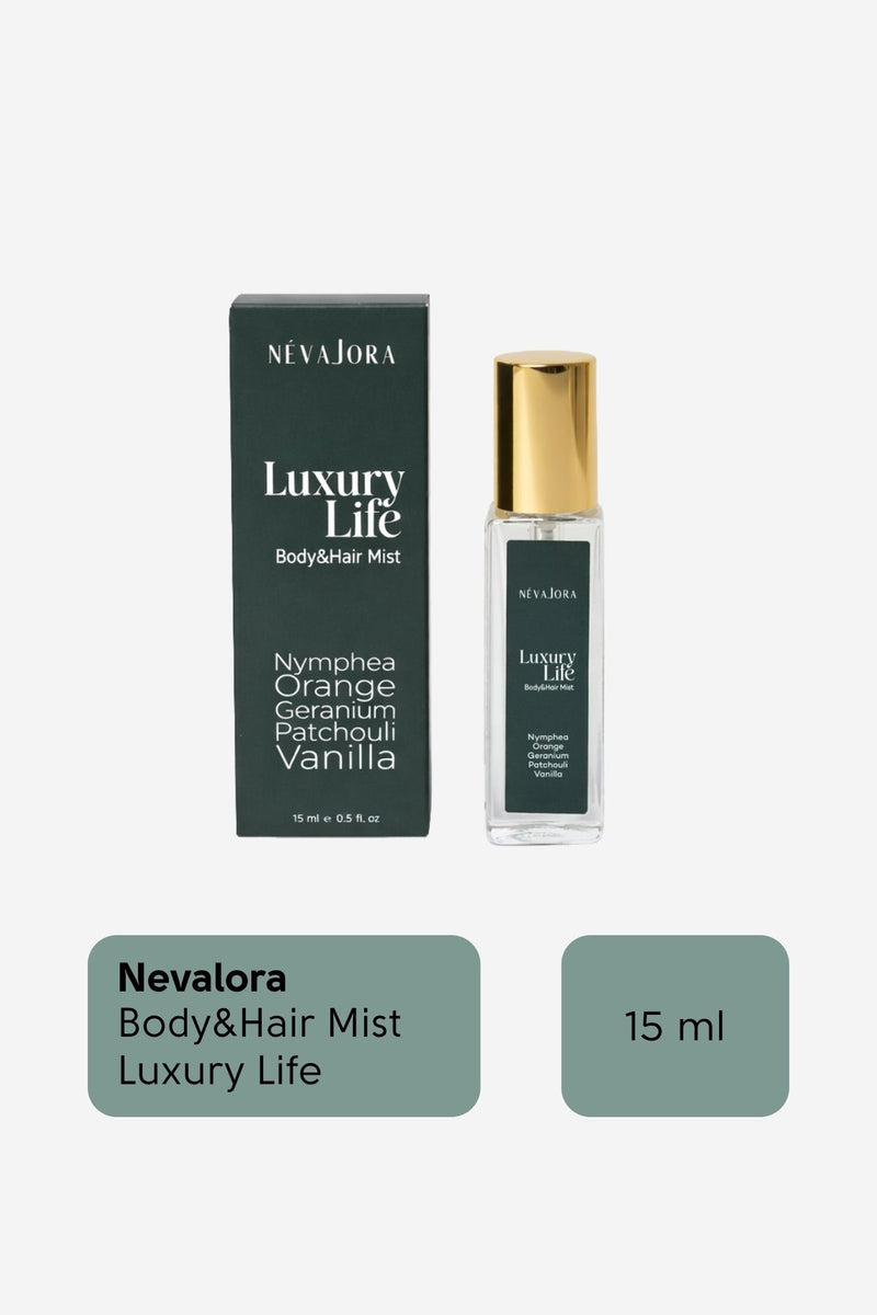 NEVALORA BODY MIST LUXURY LIFE / BOLLUK VE BEREKET TEMALI SAÇ VE VÜCUT SPREYİ - 15ml